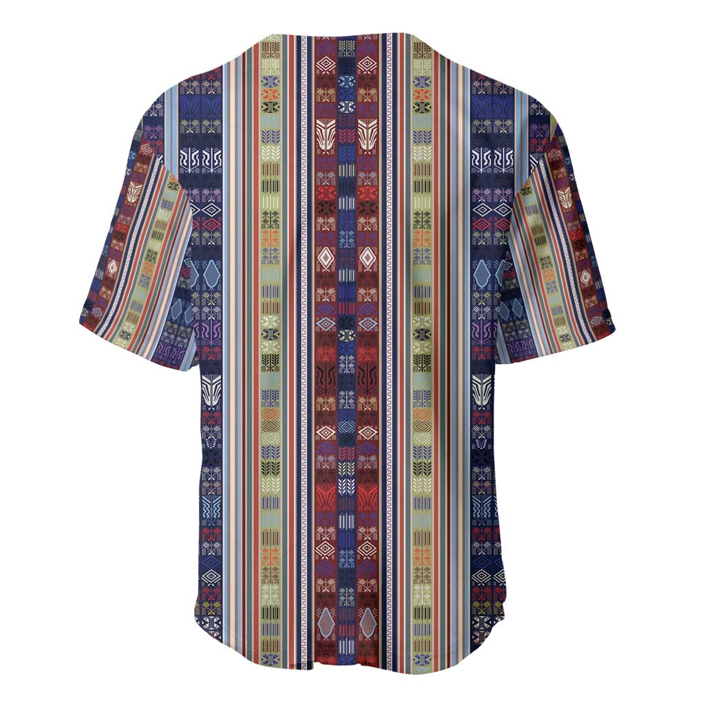 Lamba Mpanjaka Madagascar Baseball Jersey Traditional Pattern