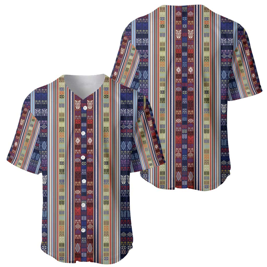 Lamba Mpanjaka Madagascar Baseball Jersey Traditional Pattern