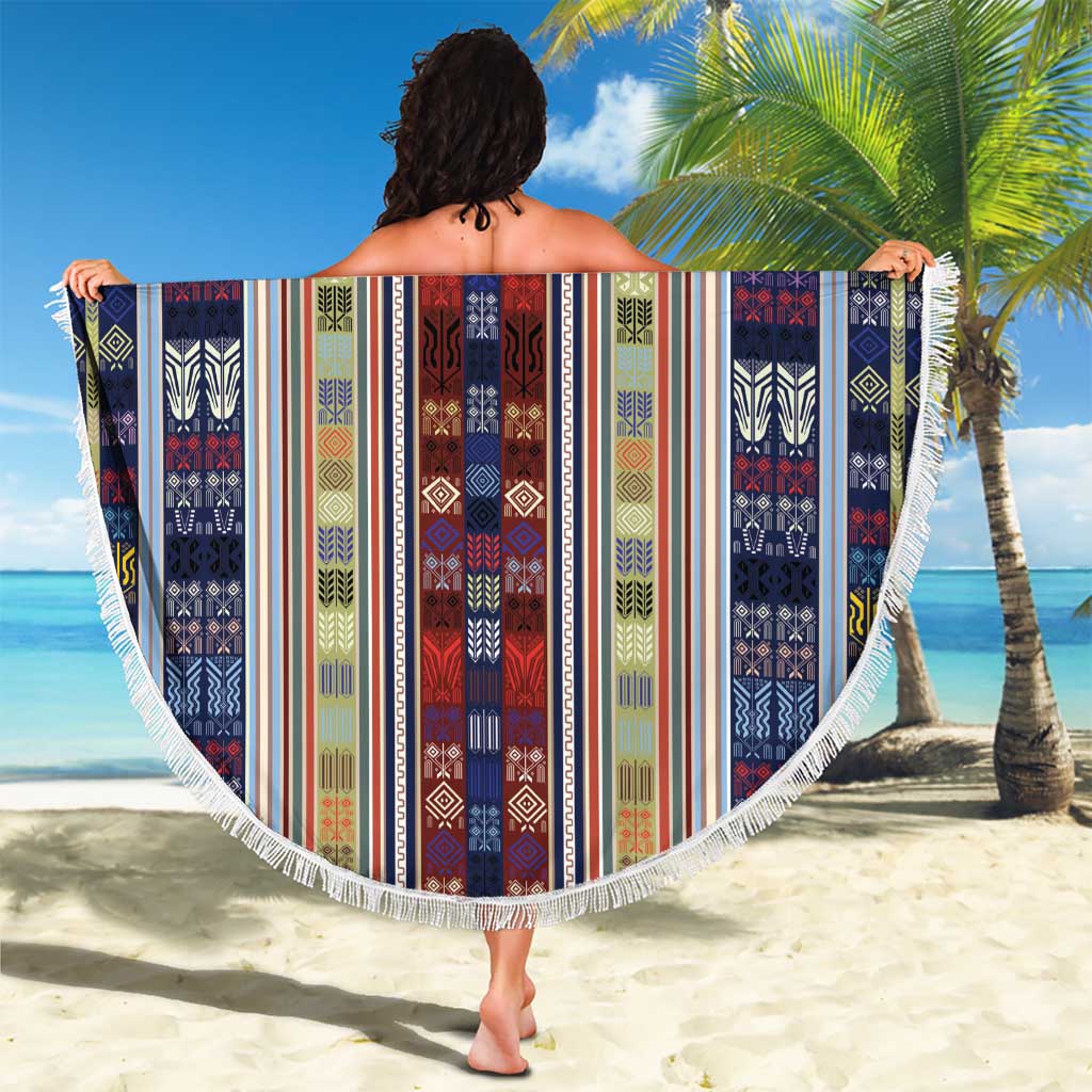 Lamba Mpanjaka Madagascar Beach Blanket Traditional Pattern