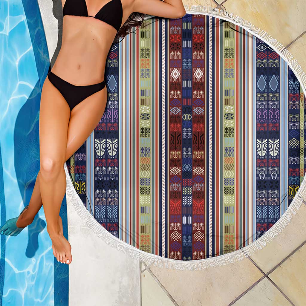 Lamba Mpanjaka Madagascar Beach Blanket Traditional Pattern