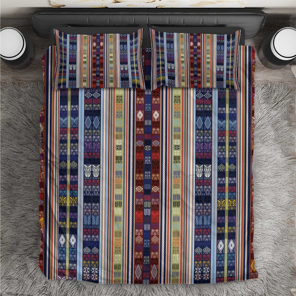 Lamba Mpanjaka Madagascar Bedding Set Traditional Pattern