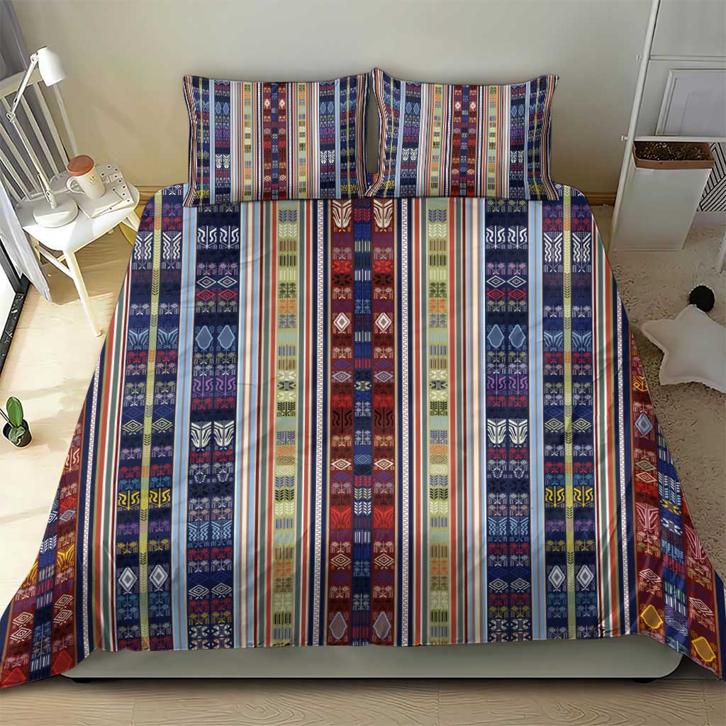 Lamba Mpanjaka Madagascar Bedding Set Traditional Pattern