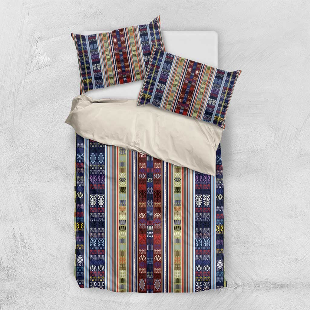 Lamba Mpanjaka Madagascar Bedding Set Traditional Pattern