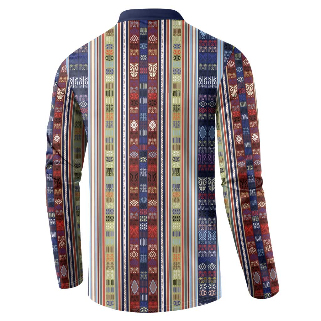 Lamba Mpanjaka Madagascar Button Sweatshirt Traditional Pattern