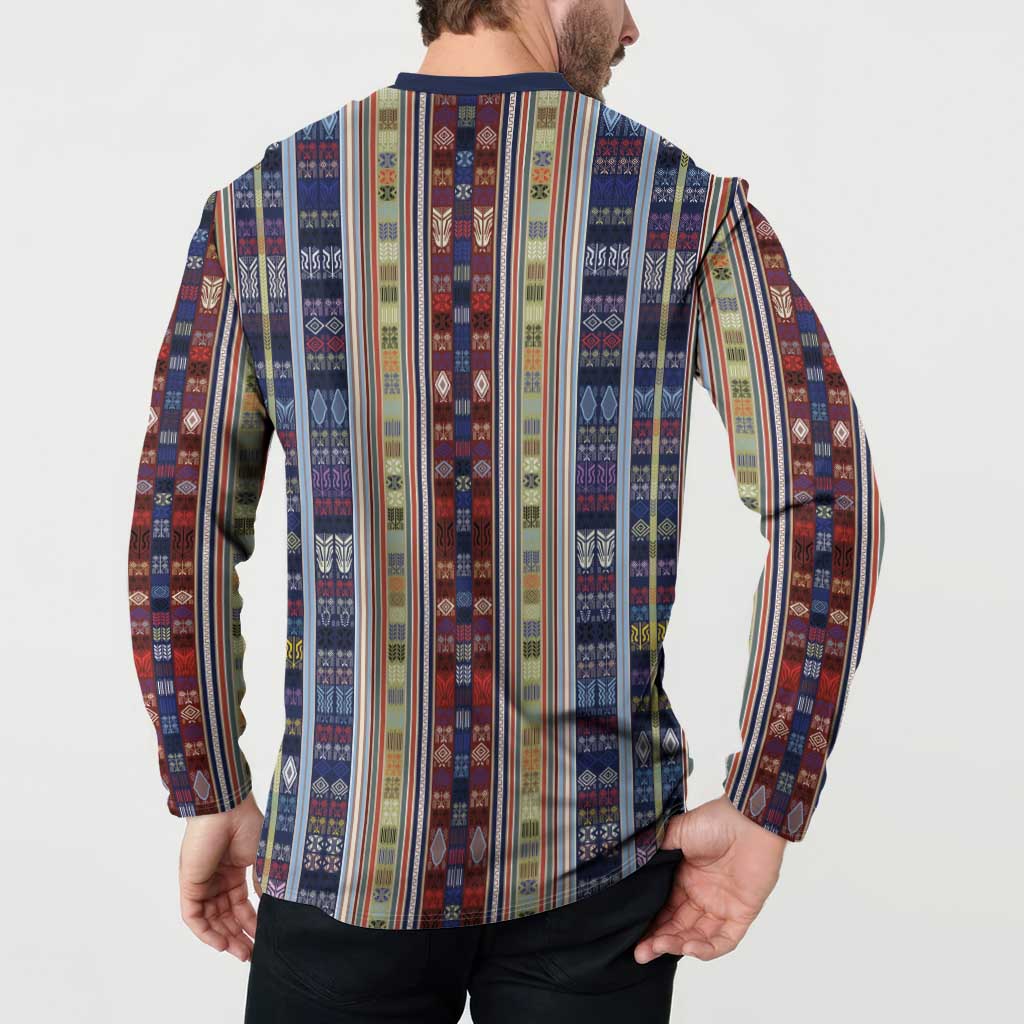 Lamba Mpanjaka Madagascar Button Sweatshirt Traditional Pattern