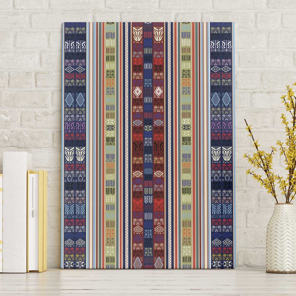 Lamba Mpanjaka Madagascar Canvas Wall Art Traditional Pattern