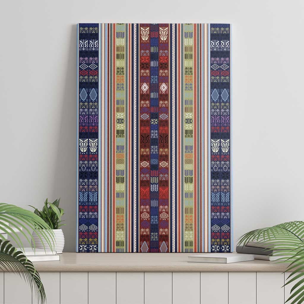 Lamba Mpanjaka Madagascar Canvas Wall Art Traditional Pattern