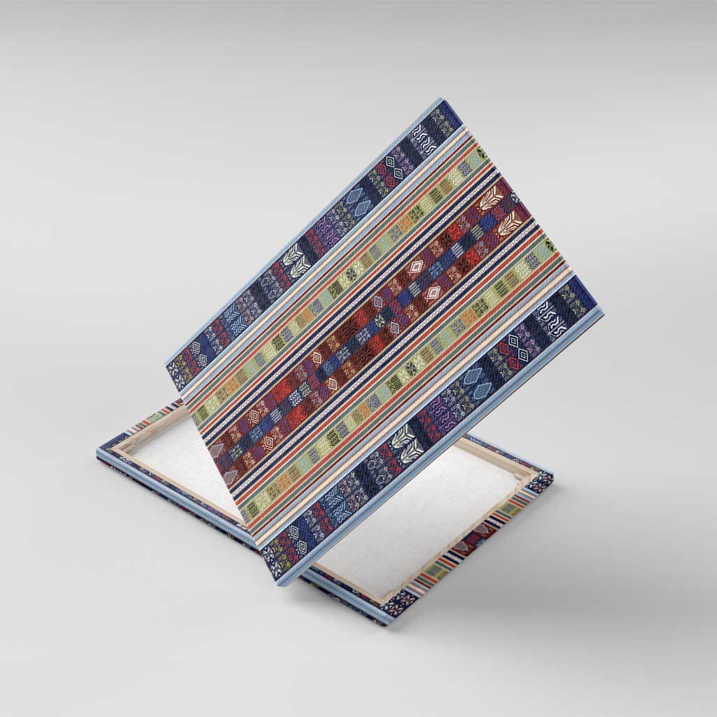 Lamba Mpanjaka Madagascar Canvas Wall Art Traditional Pattern