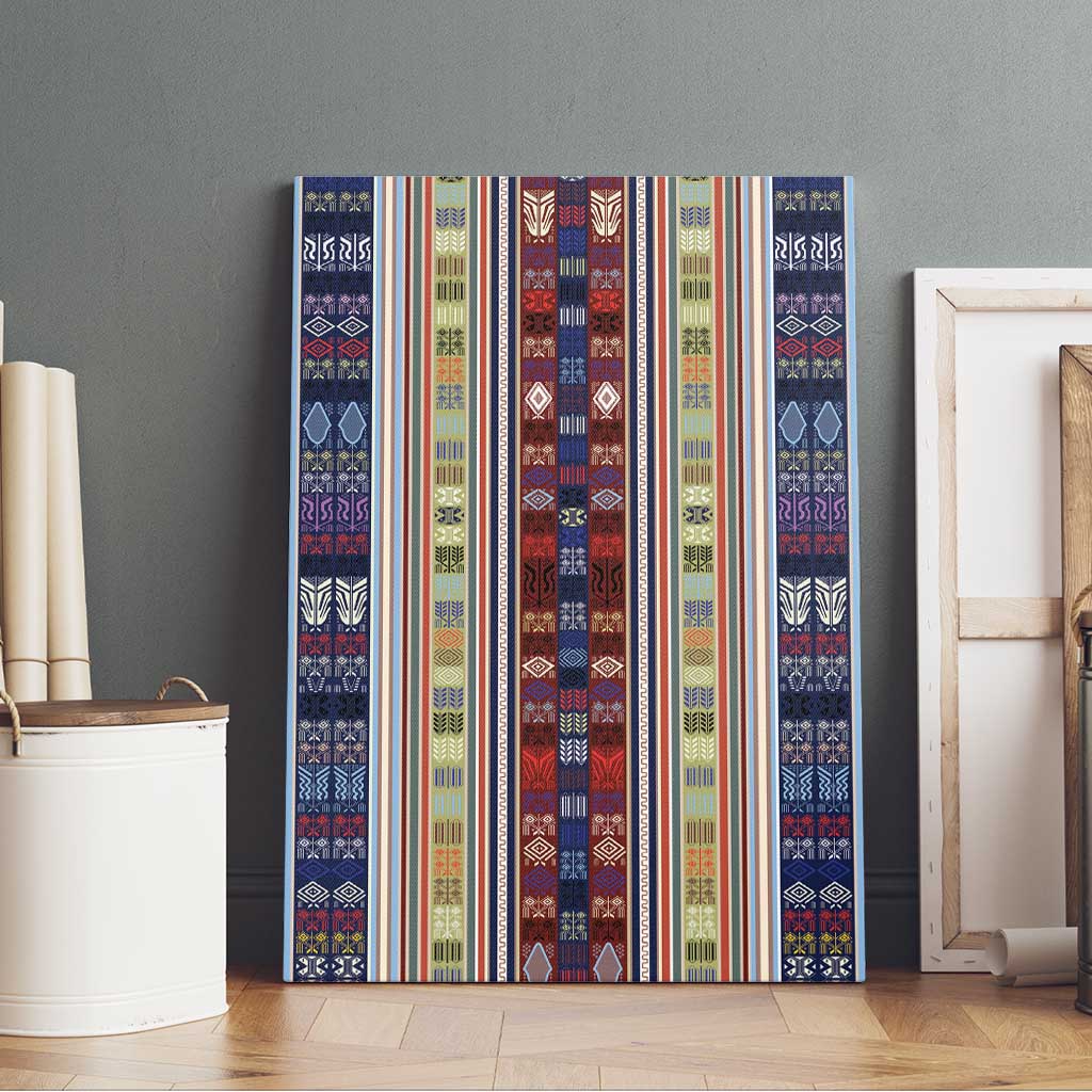 Lamba Mpanjaka Madagascar Canvas Wall Art Traditional Pattern