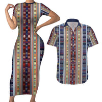 Lamba Mpanjaka Madagascar Couples Matching Short Sleeve Bodycon Dress and Hawaiian Shirt Traditional Pattern