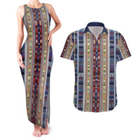Lamba Mpanjaka Madagascar Couples Matching Tank Maxi Dress and Hawaiian Shirt Traditional Pattern