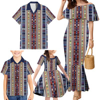 Lamba Mpanjaka Madagascar Family Matching Mermaid Dress and Hawaiian Shirt Traditional Pattern