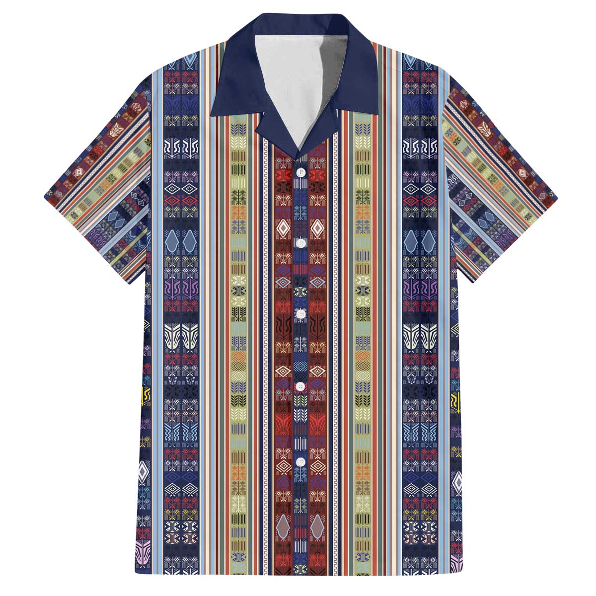 Lamba Mpanjaka Madagascar Family Matching Off The Shoulder Long Sleeve Dress and Hawaiian Shirt Traditional Pattern