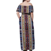 Lamba Mpanjaka Madagascar Family Matching Off Shoulder Maxi Dress and Hawaiian Shirt Traditional Pattern