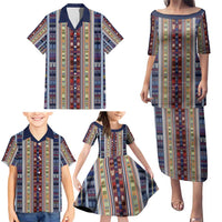 Lamba Mpanjaka Madagascar Family Matching Puletasi and Hawaiian Shirt Traditional Pattern