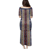 Lamba Mpanjaka Madagascar Family Matching Puletasi and Hawaiian Shirt Traditional Pattern