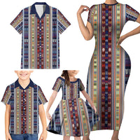 Lamba Mpanjaka Madagascar Family Matching Short Sleeve Bodycon Dress and Hawaiian Shirt Traditional Pattern