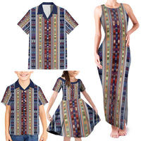 Lamba Mpanjaka Madagascar Family Matching Tank Maxi Dress and Hawaiian Shirt Traditional Pattern