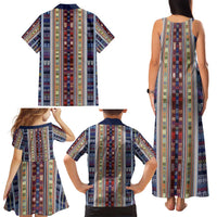 Lamba Mpanjaka Madagascar Family Matching Tank Maxi Dress and Hawaiian Shirt Traditional Pattern