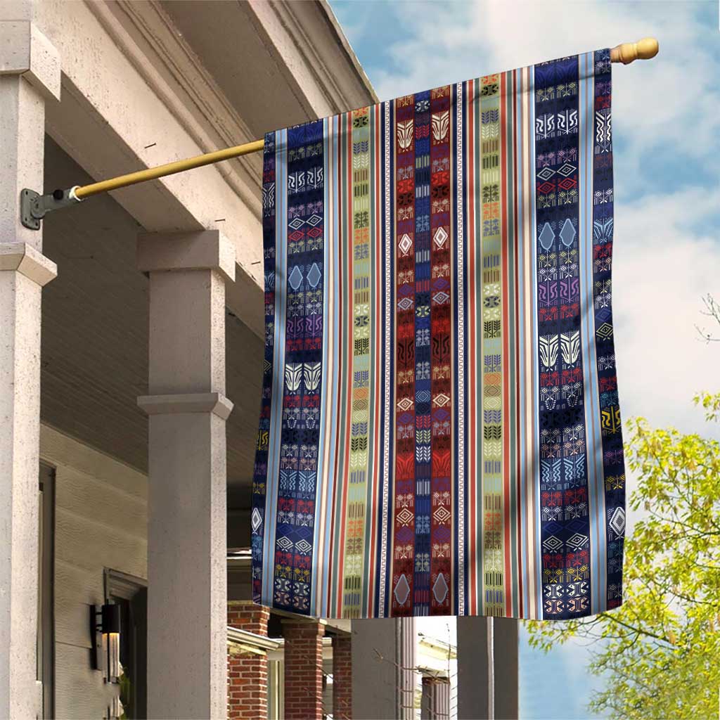 Lamba Mpanjaka Madagascar Garden Flag Traditional Pattern