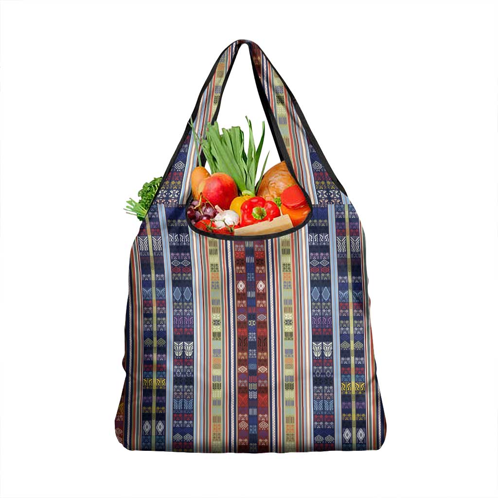 Lamba Mpanjaka Madagascar Grocery Bag Traditional Pattern