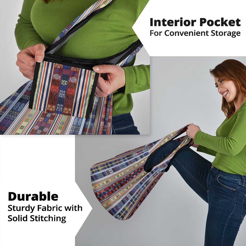 Lamba Mpanjaka Madagascar Grocery Bag Traditional Pattern