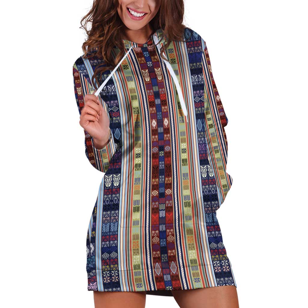 Lamba Mpanjaka Madagascar Hoodie Dress Traditional Pattern