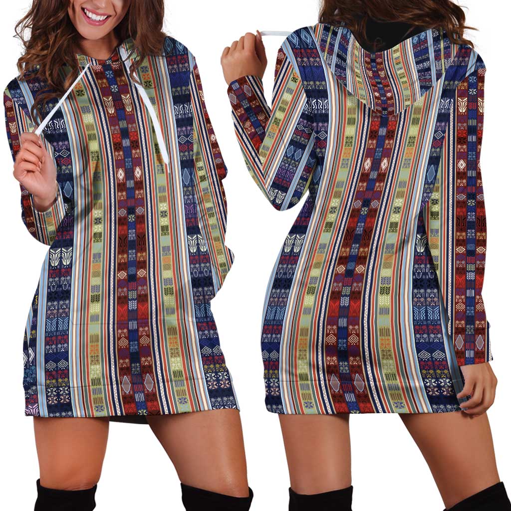 Lamba Mpanjaka Madagascar Hoodie Dress Traditional Pattern