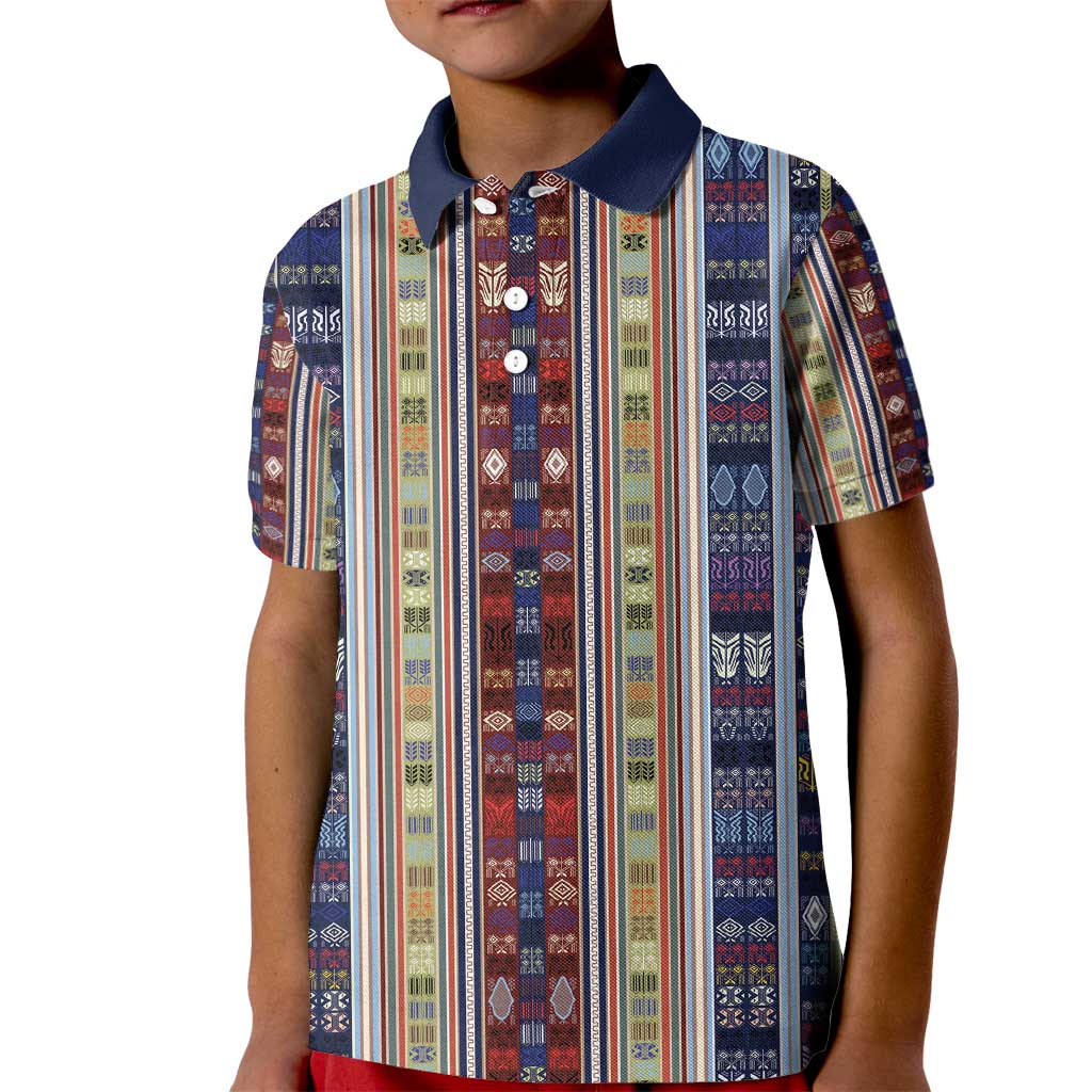 Lamba Mpanjaka Madagascar Kid Polo Shirt Traditional Pattern