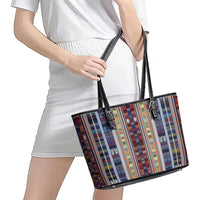 Lamba Mpanjaka Madagascar Leather Tote Bag Traditional Pattern