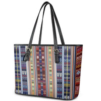Lamba Mpanjaka Madagascar Leather Tote Bag Traditional Pattern