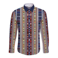 Lamba Mpanjaka Madagascar Long Sleeve Button Shirt Traditional Pattern