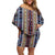 Lamba Mpanjaka Madagascar Off Shoulder Short Dress Traditional Pattern