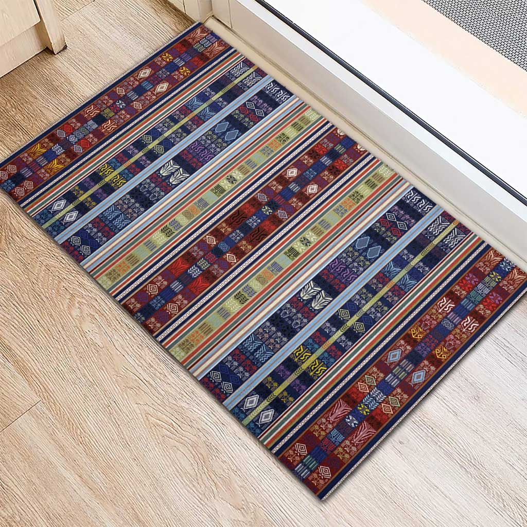 Lamba Mpanjaka Madagascar Rubber Doormat Traditional Pattern