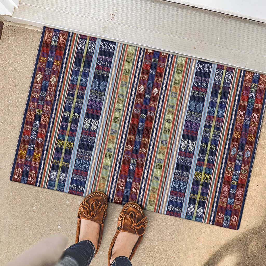 Lamba Mpanjaka Madagascar Rubber Doormat Traditional Pattern