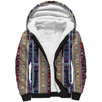 Lamba Mpanjaka Madagascar Sherpa Hoodie Traditional Pattern
