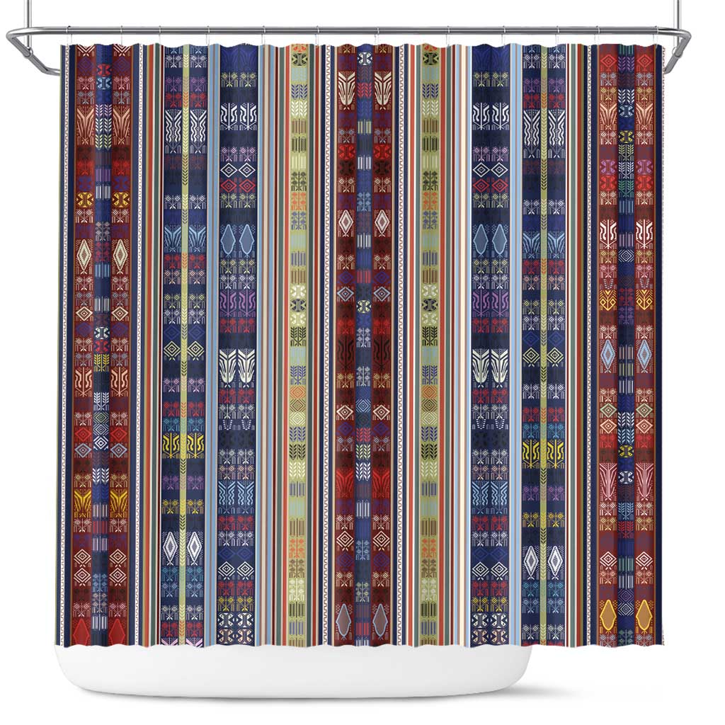 Lamba Mpanjaka Madagascar Shower Curtain Traditional Pattern