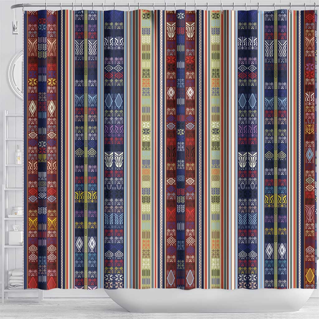 Lamba Mpanjaka Madagascar Shower Curtain Traditional Pattern