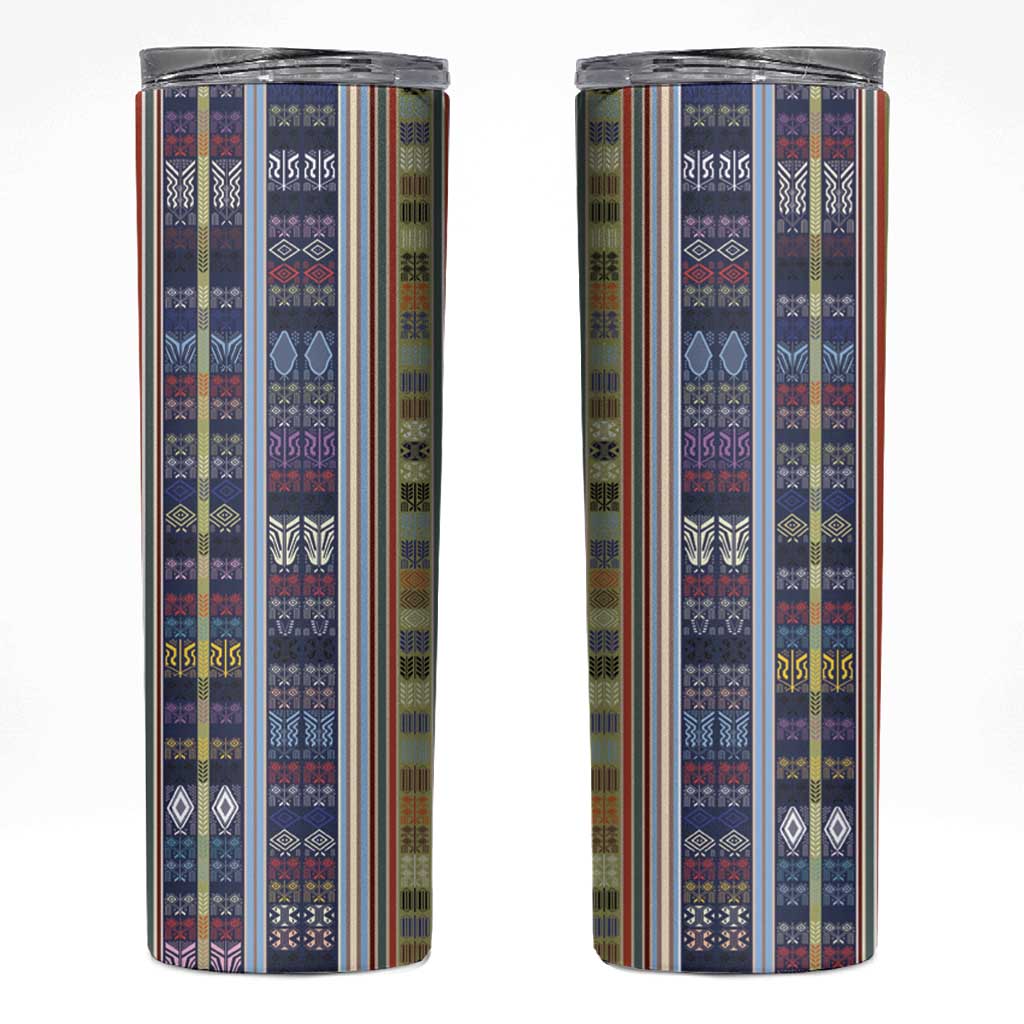 Lamba Mpanjaka Madagascar Skinny Tumbler Traditional Pattern
