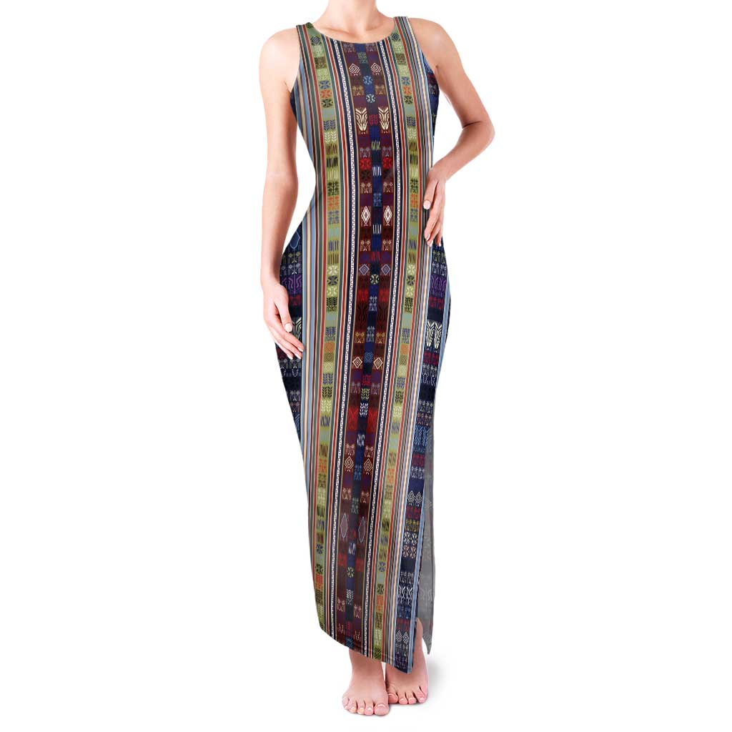 Lamba Mpanjaka Madagascar Tank Maxi Dress Traditional Pattern