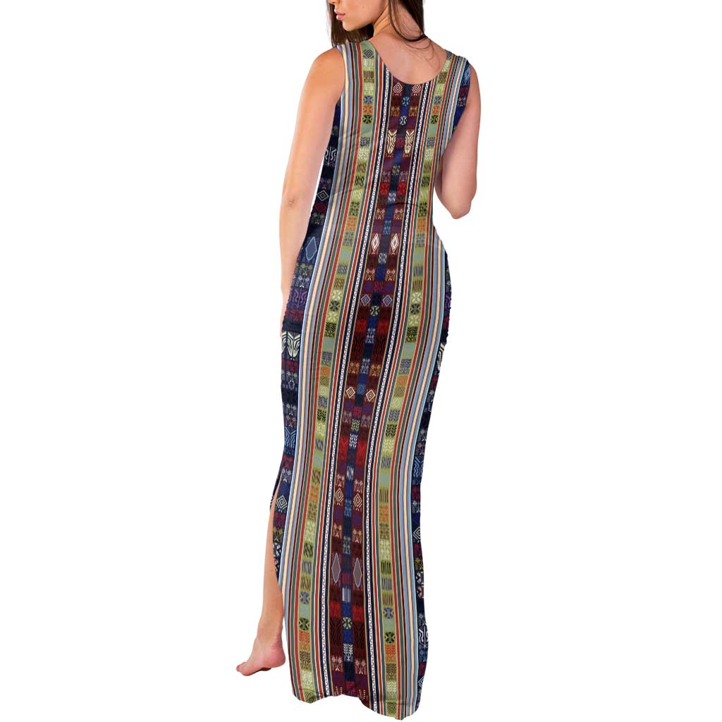 Lamba Mpanjaka Madagascar Tank Maxi Dress Traditional Pattern