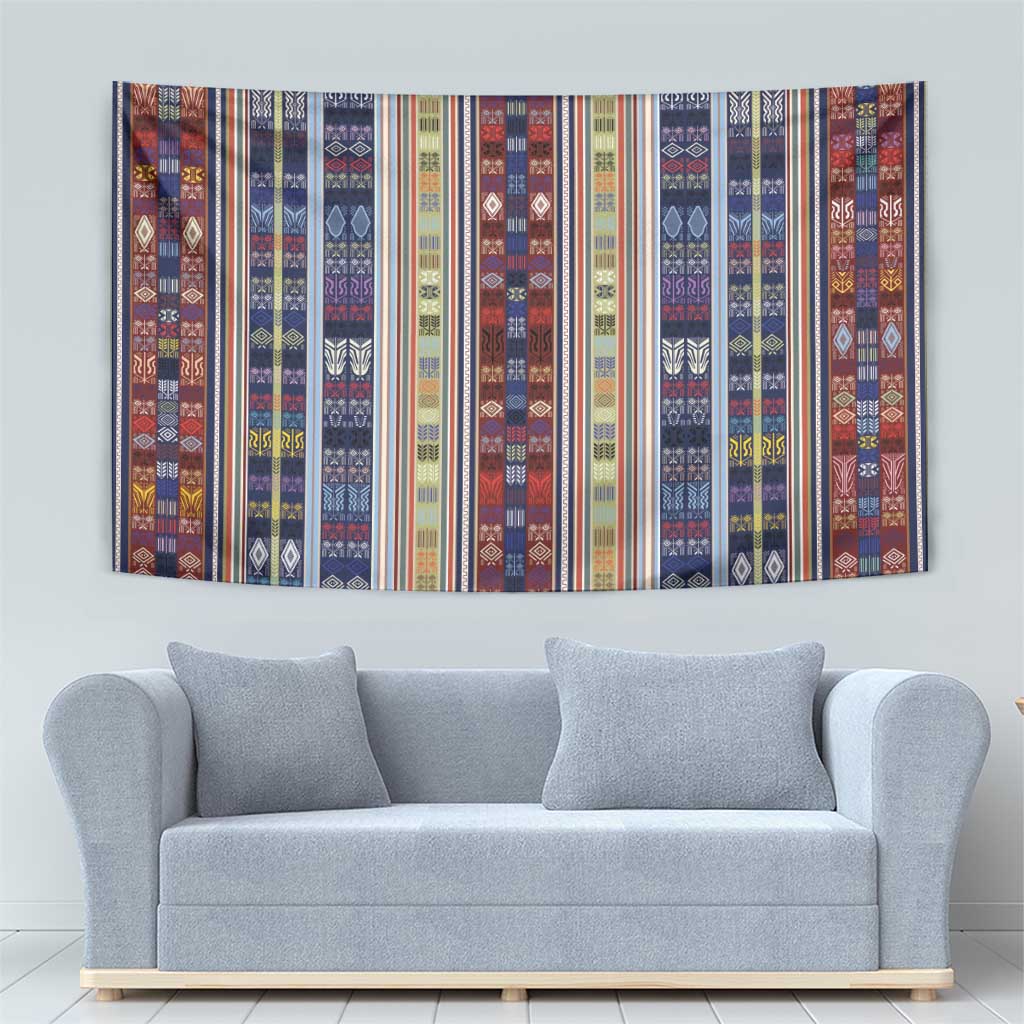 Lamba Mpanjaka Madagascar Tapestry Traditional Pattern