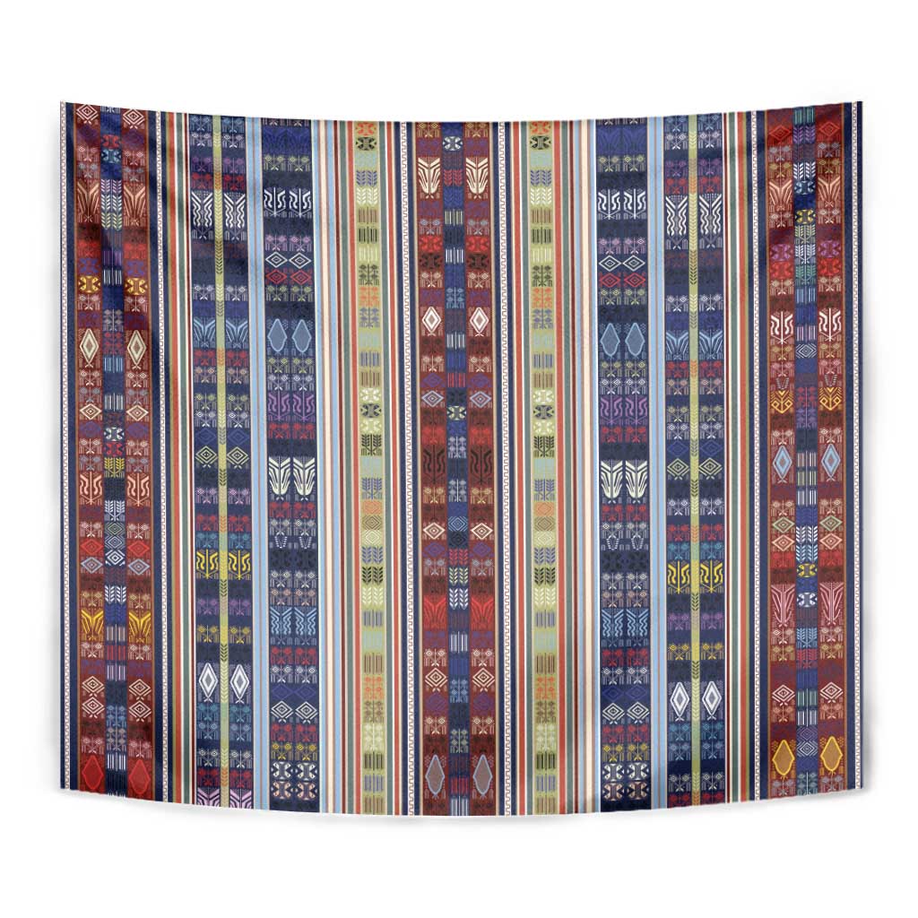 Lamba Mpanjaka Madagascar Tapestry Traditional Pattern