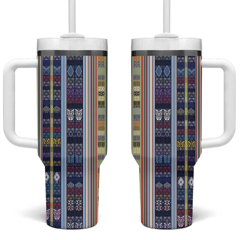 Lamba Mpanjaka Madagascar Tumbler With Handle Traditional Pattern