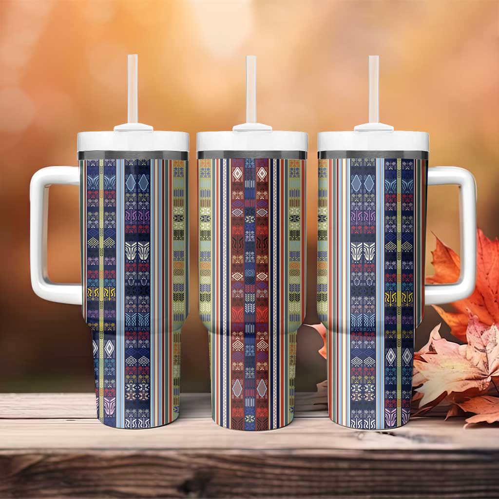 Lamba Mpanjaka Madagascar Tumbler With Handle Traditional Pattern