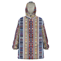 Lamba Mpanjaka Madagascar Wearable Blanket Hoodie Traditional Pattern