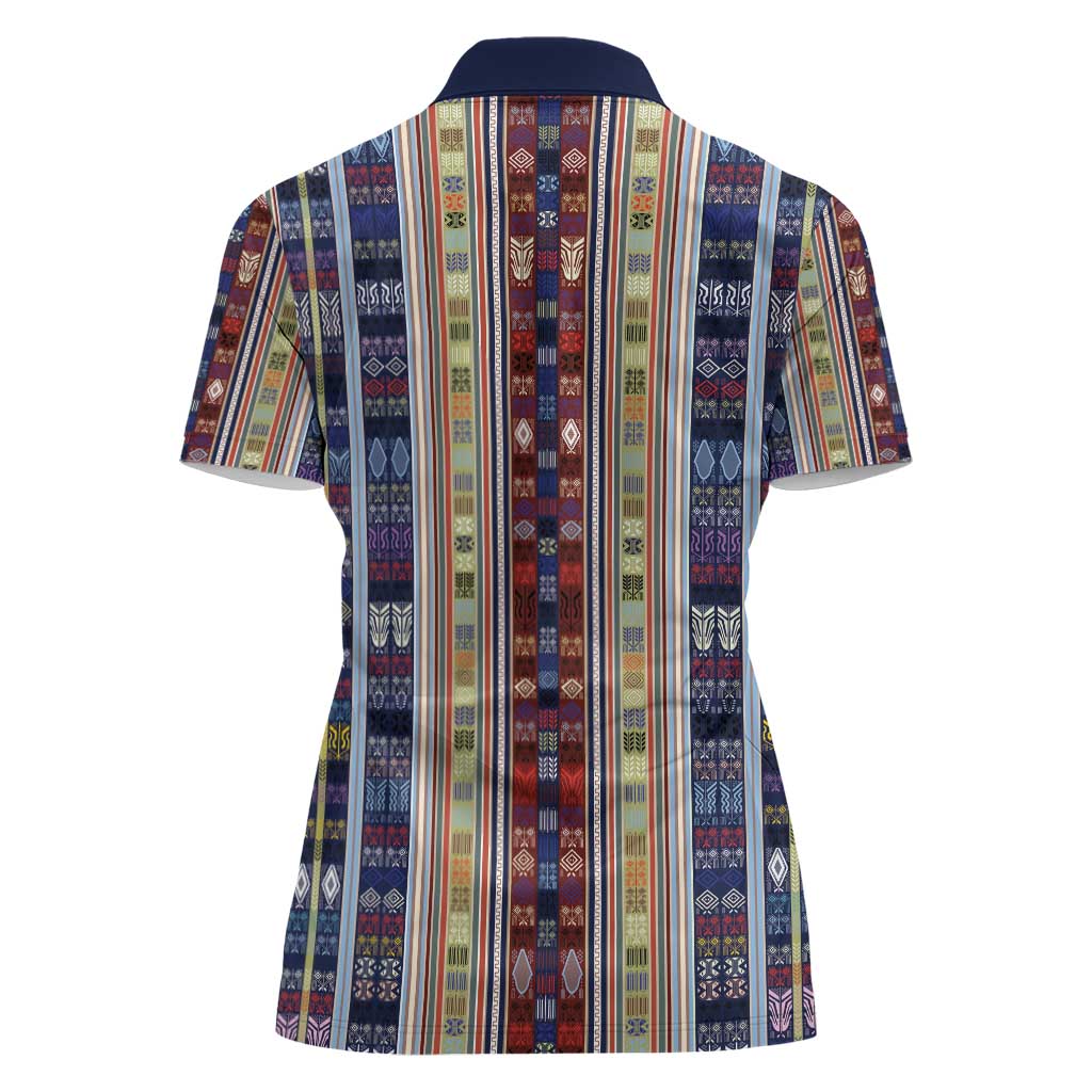Lamba Mpanjaka Madagascar Women Polo Shirt Traditional Pattern