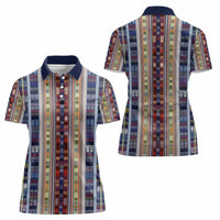 Lamba Mpanjaka Madagascar Women Polo Shirt Traditional Pattern