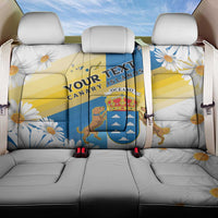 Personalized Islas Canarias Back Car Seat Cover Coat Of Arms With Argyranthemum Frutescens