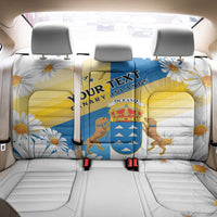Personalized Islas Canarias Back Car Seat Cover Coat Of Arms With Argyranthemum Frutescens